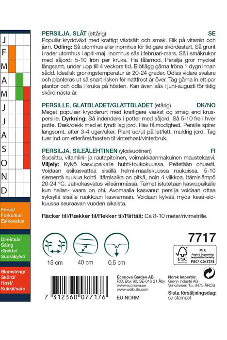 Persille, glattbladet "Gigante D'Italia"